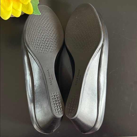 Cole Haan Black Grand Ambition Open Toe Wedge